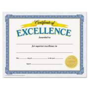 TREND Awards And Certificates, Excellence, 8 1/2 X 11, White/blue/gold (T11301)