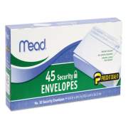 Mead Press-it Seal-it Self-Adhesive Security Envelope, #10, Monarch Flap, Self-Adhesive Closure, 4.25x9.13, White, 45/Pk, 12 Pk/Bx (75026)