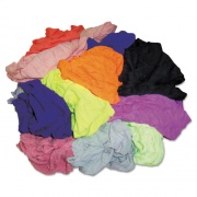 HOSPECO New Colored Knit Polo T-Shirt Rags, Assorted Colors, 10 Pounds/Carton (24510)