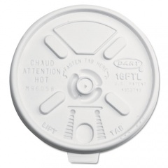 Dart Lift n' Lock Plastic Hot Cup Lids, Fits 12 oz to 24 oz Cups, Translucent, 1,000/Carton (16FTL)