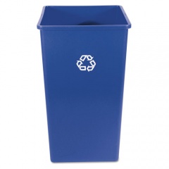 Rubbermaid Commercial Recycling Container, Square, Plastic, 50 gal, Blue (395973BLU)