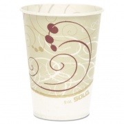Dart Symphony Design Wax-Coated Paper Cold Cup,  9 oz, Beige/White, 100/Sleeve, 20 Sleeves/Carton (R9NSYM)