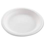 Genpak Harvest Fiber Dinnerware, Plate, 8 3/4" Diameter, Natural White, 50/pack, 10/ct (HF809)