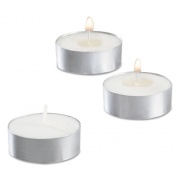 Sterno Tealight Candle, 5 Hour Burn, 0.5"h, White, 50/Pack, 10 Packs/Carton (40100)