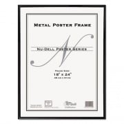 NuDell Metal Poster Frame, Plastic Face, 18 x 24, Black (31222)