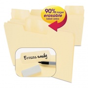 Smead Erasable SuperTab File Folders, 1/3-Cut Tabs: Assorted, Letter Size, 0.75" Expansion, Manila, 24/Pack (10380)