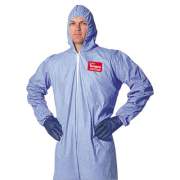 DuPont Tempro Elastic-Cuff Hooded Coveralls, Blue, 2x-Large, 25/carton (TM127S-2XL)