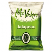 Miss Vickie's Kettle Cooked Jalapeno Potato Chips, 1.38 oz Bag, 64/Carton (44441)