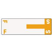 Smead AlphaZ Color-Coded First Letter Combo Alpha Labels, F/S, 1.16 x 3.63, Orange/White, 5/Sheet, 20 Sheets/Pack (67157)