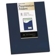 Southworth One-Pocket Presentation Folders, 8 1/2 X 11, Navy, 8/pack (98874)