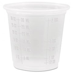 Dart Conex Complements Portion/Medicine Cups, 1.25 oz, Translucent, Graduated, 125/Bag, 20 Bags/Carton (125PCG)