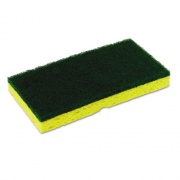 Continental Medium-Duty Scrubber Sponge, 3.13 x 6.25, 0.88 Thick, Yellow/Green, 5/Pack, 8 Packs/Carton (SS652)