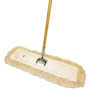Boardwalk Cotton Dry Mopping Kit, 36 x 5 Natural Cotton Head, 60" Natural Wood Handle (M365C)