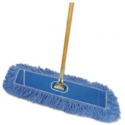 Boardwalk Dry Mopping Kit, 36 x 5 Blue Blended Synthetic Head, 60" Natural Wood/Metal Handle (HL365BSPC)
