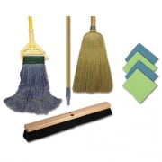 Boardwalk Cleaning Kit, Medium Blue Cotton/Rayon/Synthetic Head, 60" Natural/Yellow Wood/Metal Handle (CLEANKIT)