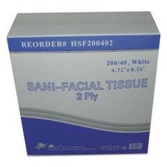 GEN Sani Facial Tissue, 2-Ply, White, 40 Sheets/Box (HSF200402)