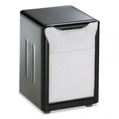San Jamar Tabletop Napkin Dispenser, Low Fold, 3 3/4 x 4 x 5 1/2, Capacity: 150, Black (H985BK)