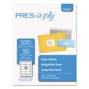 PRES-a-ply LABELS, LASER PRINTERS, 2 X 4.25, CLEAR, 10/SHEET, 50 SHEETS/BOX (30623)