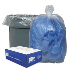 Classic Clear Linear Low-Density Can Liners, 45 gal, 0.63 mil, 40" x 46", Clear, 250/Carton (404616C)