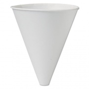 Dart Bare Eco-Forward Treated Paper Funnel Cups, 10 oz, White, 250/Bag, 4 Bags/Carton (10BFC)