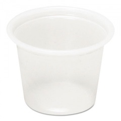 Pactiv Evergreen Plastic Souffl Cups, 1 oz, Translucent, 200/Sleeve, 25 Sleeves/Carton (YS100)