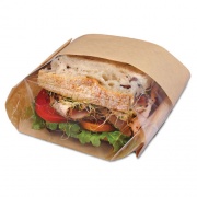 Bagcraft Dubl View Sandwich Bags, 2.35 mil, 9.5" x 2.75", Natural Brown, 500/Carton (300094)