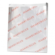 Bagcraft Foil Single-Serve Bags, 6" x 6.5", Silver, Hamburger Design, 1,000/Carton (300527)