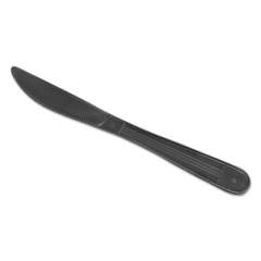 GEN Wrapped Cutlery, 7.5" Knife, Heavyweight, Polypropylene, Black, 1,000/Carton (HYBIWKN)