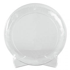 WNA Designerware Plates, Plastic, 6" dia, Clear, 18/Pack, 10 Packs/Carton (DWP6180)