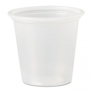Dart Polystyrene Portion Cups, 1.25 oz, Translucent, 2,500/Carton (P125N)