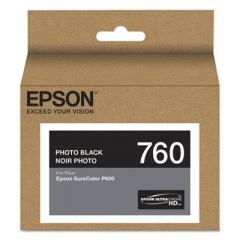 Epson T760120 (760) UltraChrome HD Ink, Photo Black
