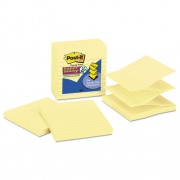 Post-it Pop-up Notes Super Sticky Pop-up Notes Refill, Note Ruled, 4" x 4", Canary Yellow, 90 Sheets/Pad, 5 Pads/Pack (R440YWSS)