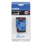 Brother TC Tape Cartridge for P-Touch Labelers, 0.5" x 25.2 ft, Black on Red (TC5001)