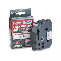 Brother TZ Extra-Strength Adhesive Laminated Labeling Tape, 0.94" x 26.2 ft, Black on Matte Silver (TZES951)