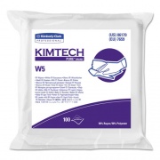 Kimtech W5 Critical Task Wipers, Flat Double Bag, Spunlace, 9x9, White, 100/Pk, 5/Carton (06179)