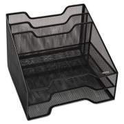 Rolodex MESH TRAY SORTER COMBO, 5 SECTIONS, LETTER SIZE FILES, 12.5" X 11.5" X 9.5", BLACK (1742322)