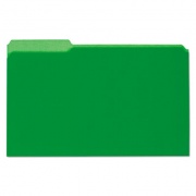 Universal Interior File Folders, 1/3-Cut Tabs: Assorted, Legal Size, 11-pt Stock, Green, 100/Box (15302)