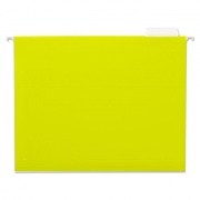 Universal Deluxe Bright Color Hanging File Folders, Letter Size, 1/5-Cut Tab, Yellow, 25/Box (14119)