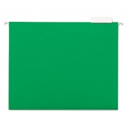 Universal Deluxe Bright Color Hanging File Folders, Letter Size, 1/5-Cut Tab, Bright Green, 25/Box (14117)