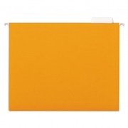 Universal Deluxe Bright Color Hanging File Folders, Letter Size, 1/5-Cut Tab, Orange, 25/Box (14122)