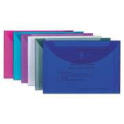 C-Line REUSABLE POLY ENVELOPE, HOOK AND LOOP CLOSURE, 9.5 X 13, ASSORTED, 6/PACK (58000)