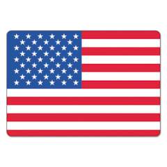 LabelMaster Warehouse Self-Adhesive Labels, USA FLAG, 4.5 x 3, Red/White/Blue, 100/Roll (USA25V)