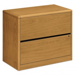 HON 10700 Series Locking Lateral File, 2 Legal/Letter-Size File Drawers, Harvest, 36" x 20" x 29.5" (10762CC)