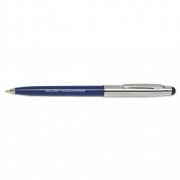 AbilityOne 7520016438195 SKILCRAFT Combo Ballpoint Pen/Stylus, Retractable, Medium 1 mm, Blue Ink, Blue/Silver Barrel