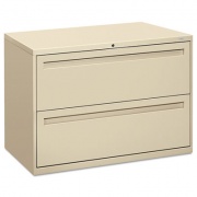 HON Brigade 700 Series Lateral File, 2 Legal/Letter-Size File Drawers, Putty, 42" x 19.25" x 28.38" (HON792LL)