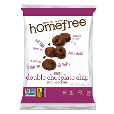 Homefree 01948 Gluten Free Double Chocolate Chip Mini Cookies