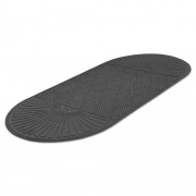 Guardian EcoGuard Diamond Floor Mat, Double Fan, 36 x 96, Charcoal (EGDDF030804)