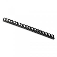 Fellowes Plastic Comb Bindings, 3/8" Diameter, 55 Sheet Capacity, Black, 25/Pack (52322)