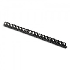 Fellowes Plastic Comb Bindings, 1/2" Diameter, 90 Sheet Capacity, Black, 25/Pack (52323)