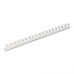 Fellowes Plastic Comb Bindings, 1/2" Diameter, 90 Sheet Capacity, White, 100/Pack (52372)